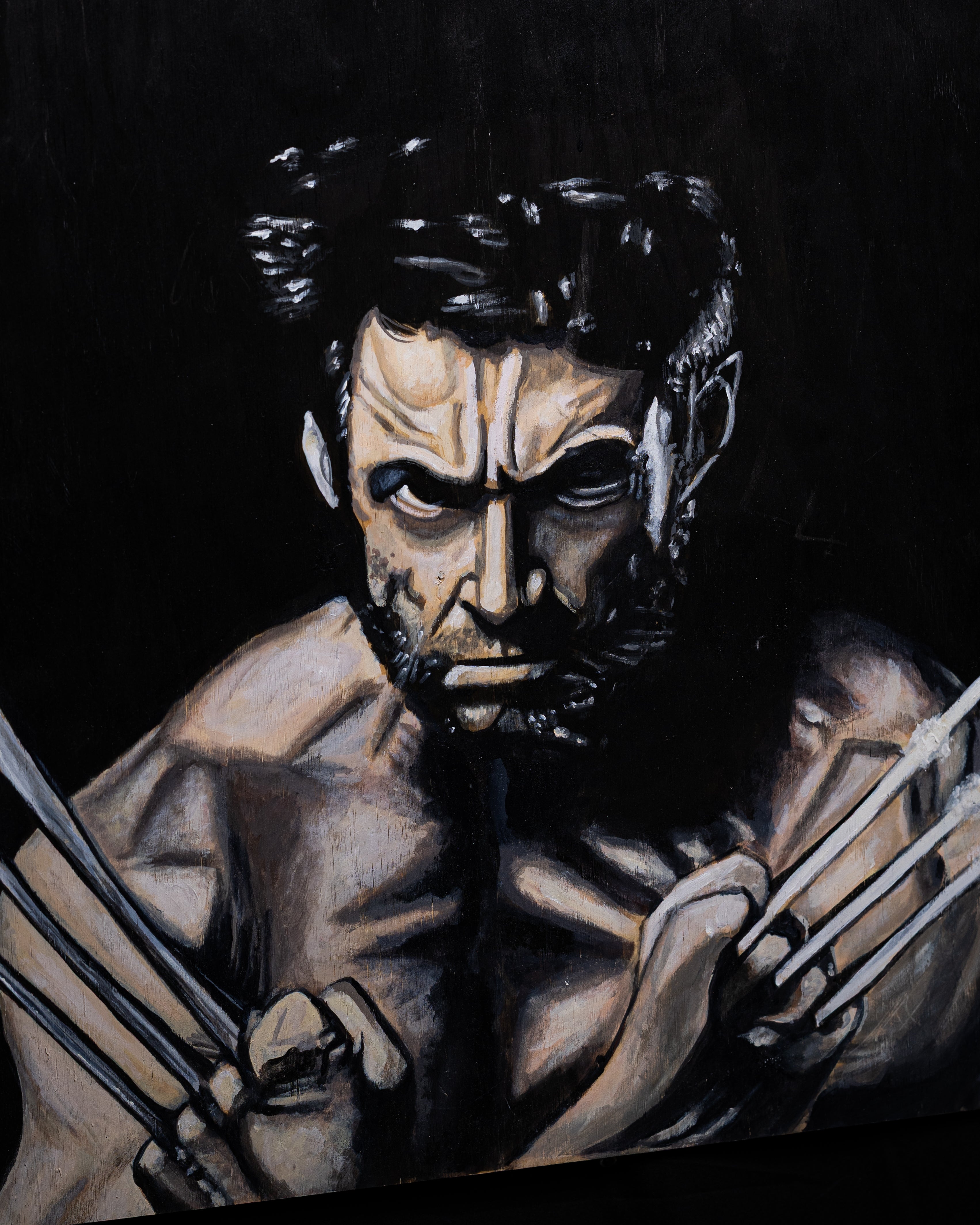 Primal Steel – Wolverine | Original 1/1 on Wood by ShayArt