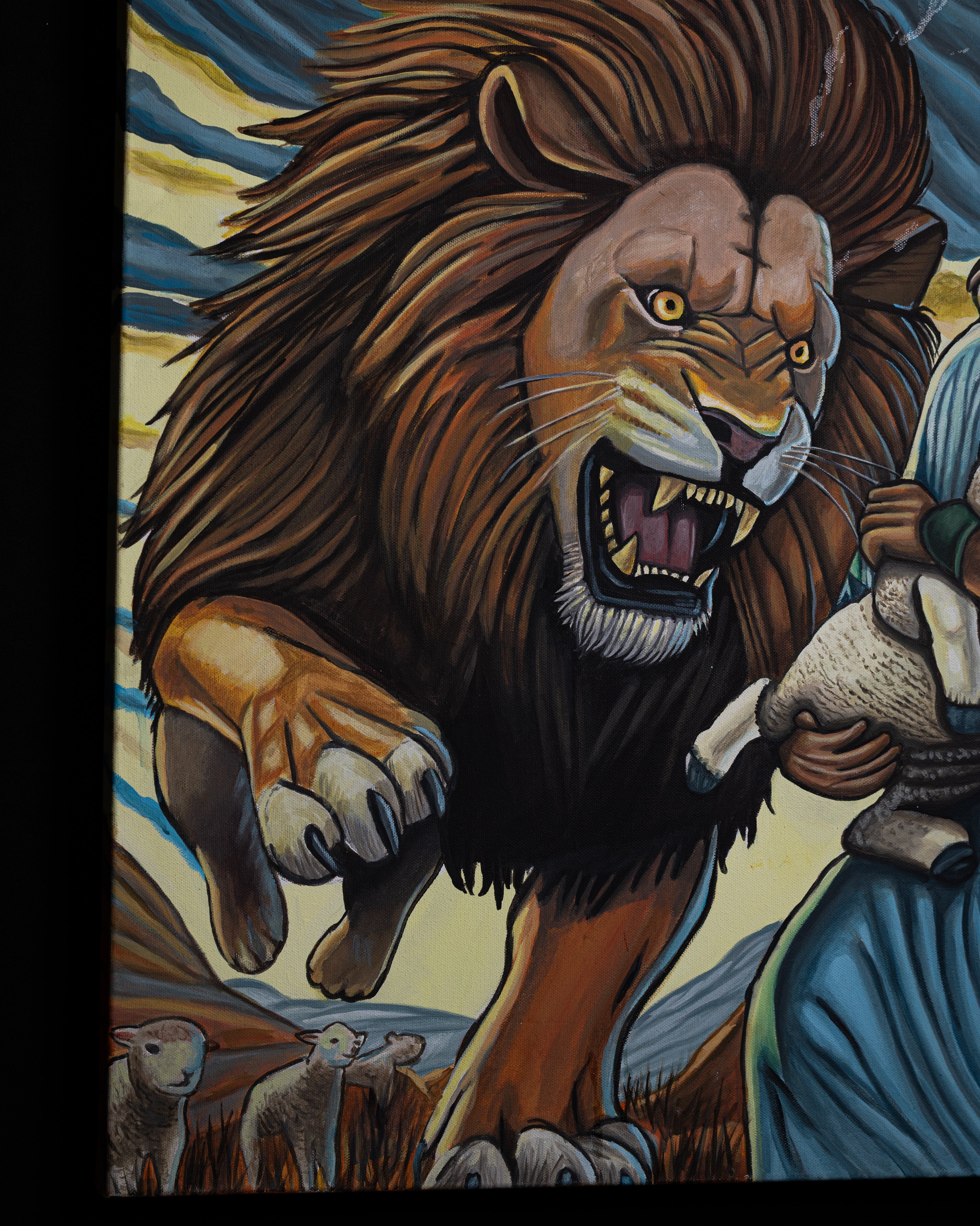 David and the Lion | Original 1/1 by ShayArt