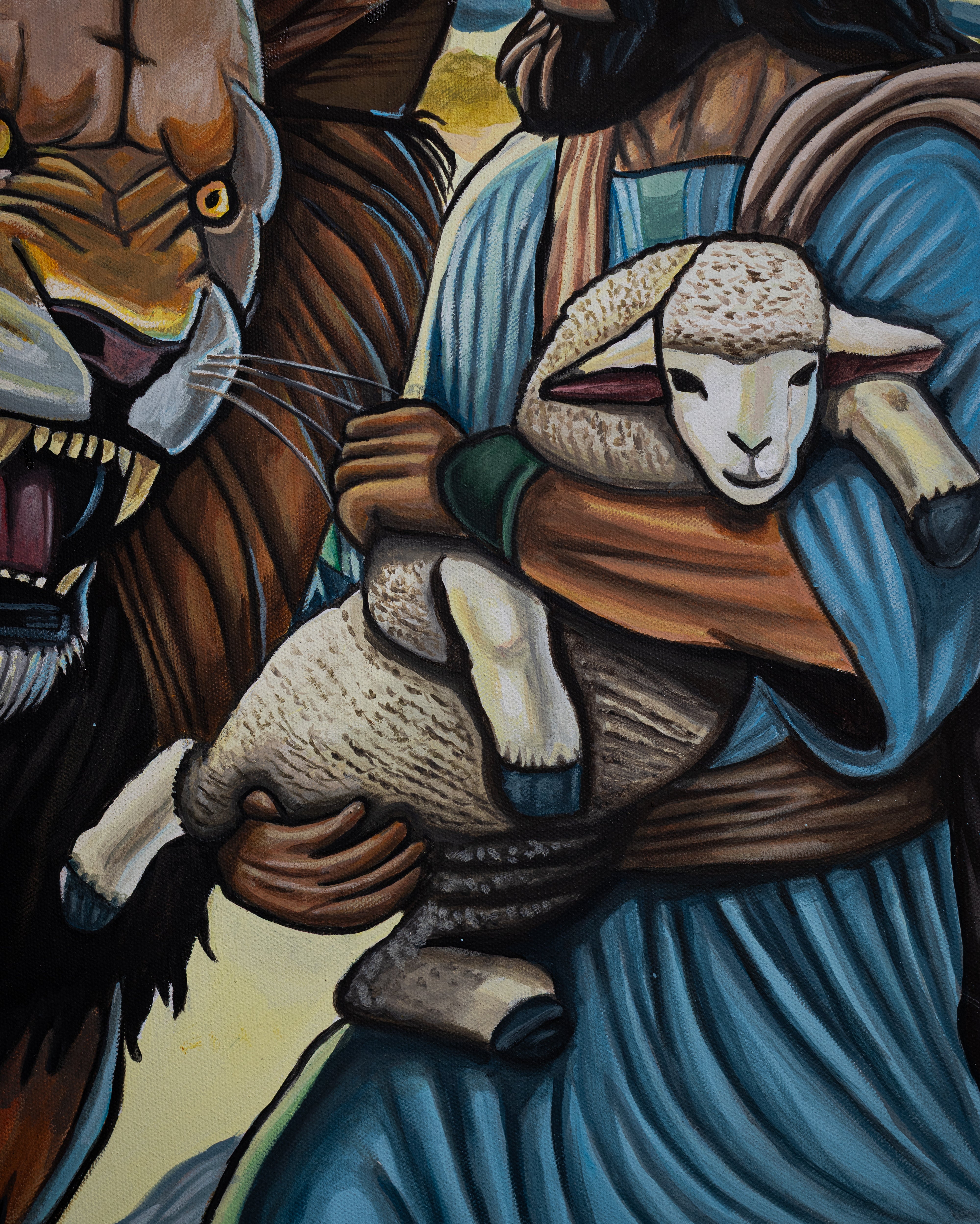 David and the Lion | Original 1/1 by ShayArt